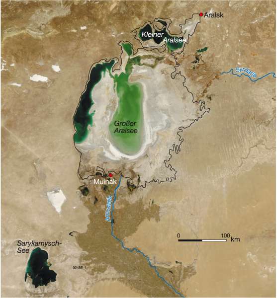Satelitenbild Aralsee 2003